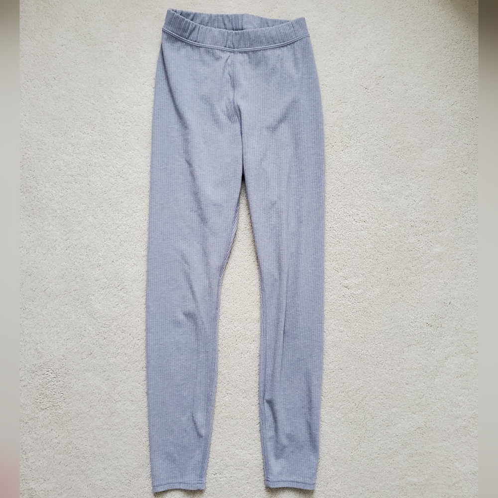 Alo Yoga Gray Ribbed Leggings szS
